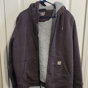 Carhartt Dark Gray Sherpa-Lined Hoodie